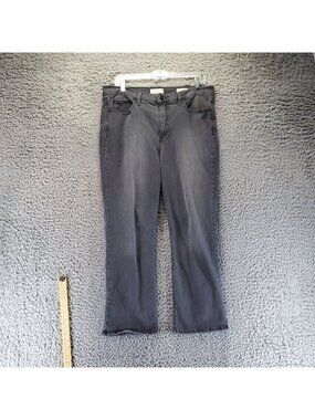 Jessica Simpson Jeans Womens 14 Gray High Rise Crop Boot Stretch Denim *Read*